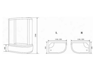 Душевая кабина Timo Standart T-5520R Г/М 120x85см
